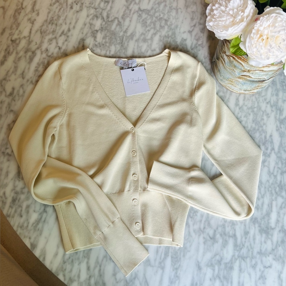 L’Academie Revolve Buttery Cream Cardigan